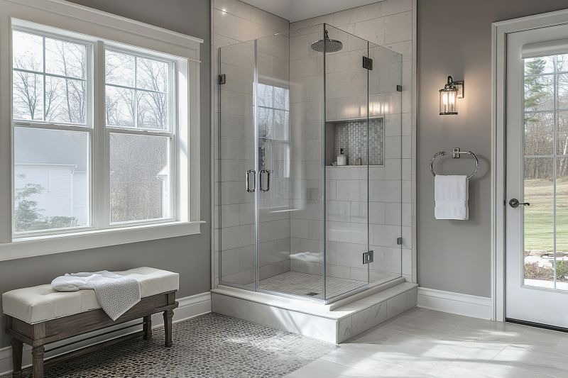 Stylish Bathroom with New Shower